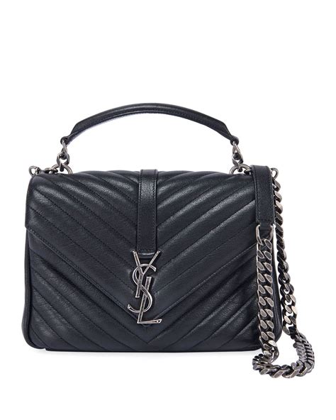 ysl black silver hardware|saint laurent bag black hardware.